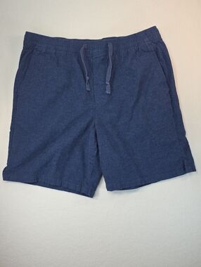 GAP Men's Indigo Elastic Drawstring Waist Linen Cotton Blend Shorts Large